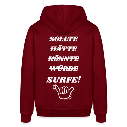 Windsurfer geschenk Bio-Hoodie -surfe!- - Burgunderrot