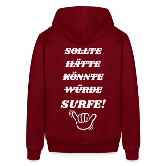 Windsurfer geschenk Bio-Hoodie -surfe!- - Burgunderrot