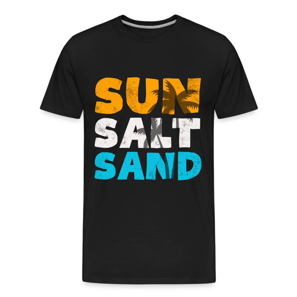 Männer Premium Bio T-Shirt -sun salt sand- - Schwarz