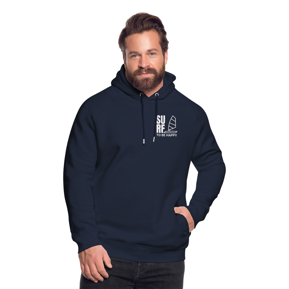 Unisex Bio-Hoodie -surf to be happy- - Navy