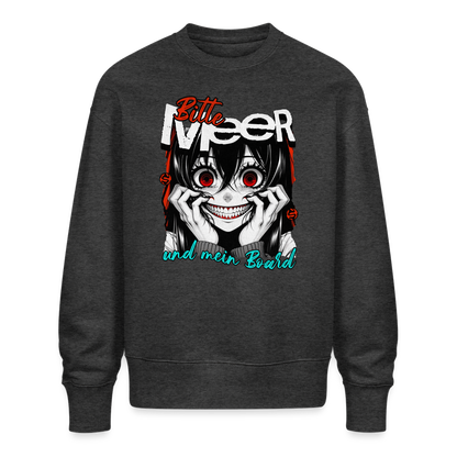 Unisex Oversize Pullover - Dunkelgrau meliert