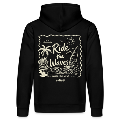 Ride the waves - Unisex Bio-Hoodie DRUMMER - Schwarz