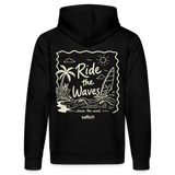 Ride the waves - Unisex Bio-Hoodie DRUMMER - Schwarz