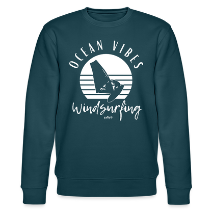 Unisex Bio-Sweatshirt CHANGER -ocean vibes sunset- - Dunkles Petrol