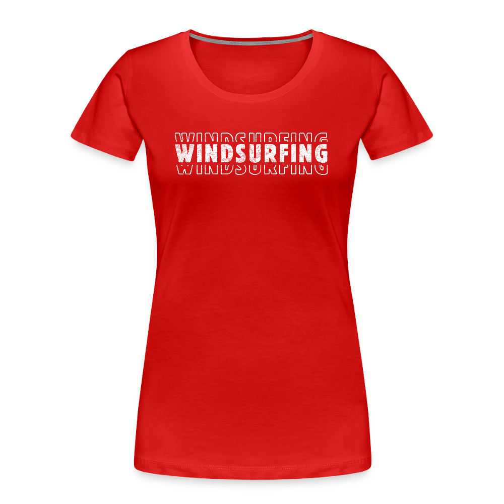 Frauen Premium Bio T-Shirt -windsurfing- - Rot