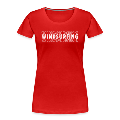 Frauen Premium Bio T-Shirt -windsurfing- - Rot