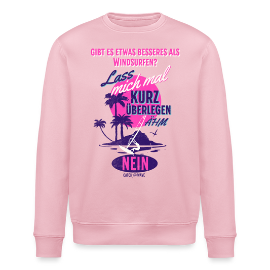 Unisex Bio-Sweatshirt -kurz überlegt- - Hellrosa