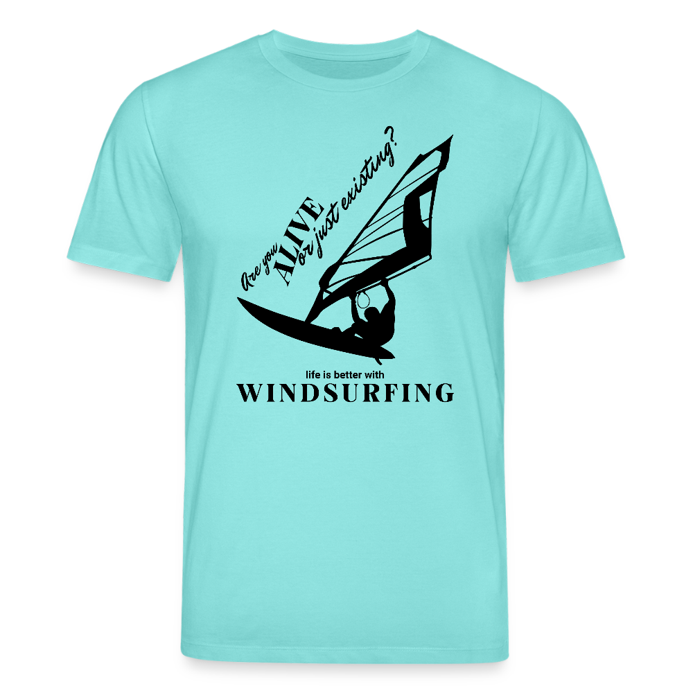T Shirt Windsurf CREATOR -are you alive- - Poolblau
