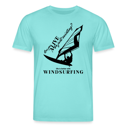 T Shirt Windsurf CREATOR -are you alive- - Poolblau
