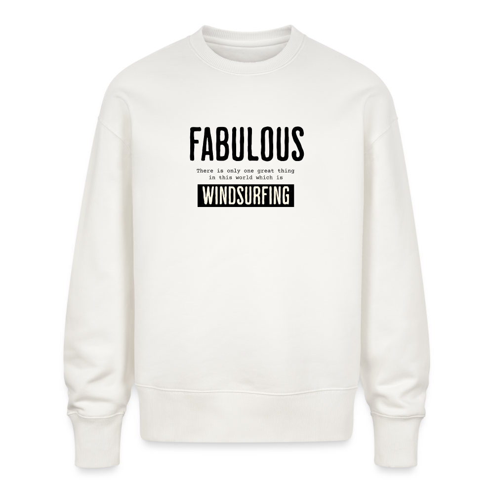 Unisex Oversize Bio Pullover -fabulous- - OFF WHITE