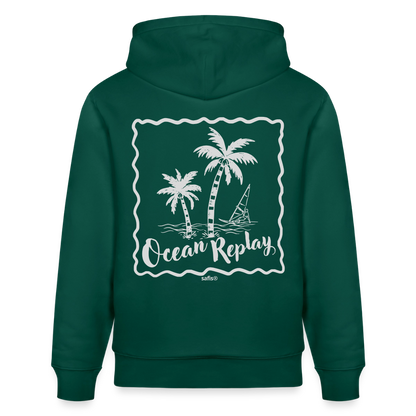 safis® Windsurfer Unisex Bio-Hoodie Cruiser -Ocean Replay- - Forest