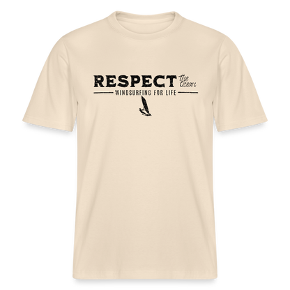 Relaxed Fit Unisex Bio-T-Shirt -respect- - Weißgrau