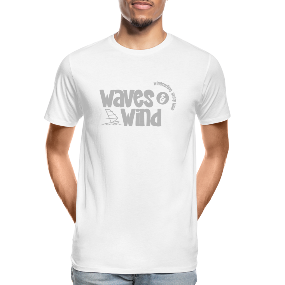 Männer Premium Bio T-Shirt -waves & wind- - Weiß