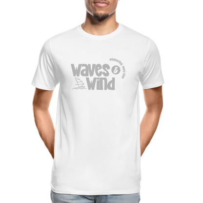 Männer Premium Bio T-Shirt -waves & wind- - Weiß