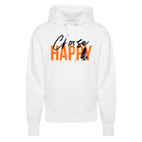 Unisex Relaxed Fit Bio-Hoodie -happy- - Weiß