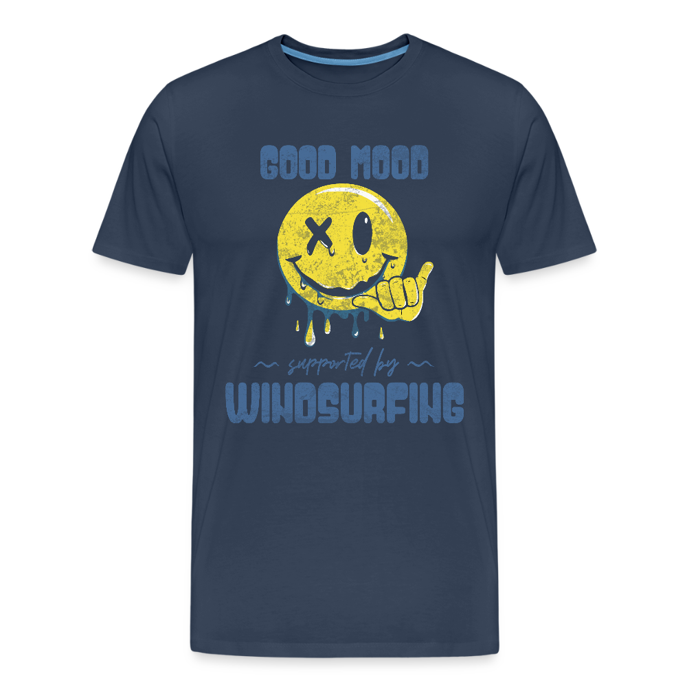 Männer Premium Bio T-Shirt -smiley- - Navy