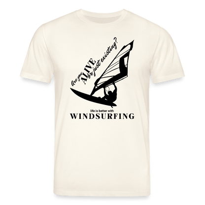 T Shirt Windsurf CREATOR -are you alive- - Naturweiß 