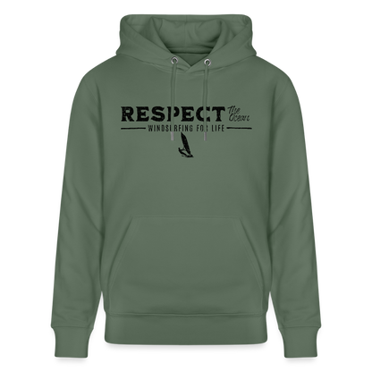 Unisex Bio-Hoodie CRUISER -respect- - Tanngrün
