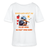 Relaxed Rundhals Frauen Bio-T-Shirt -sprich mich nicht an- - Weiß