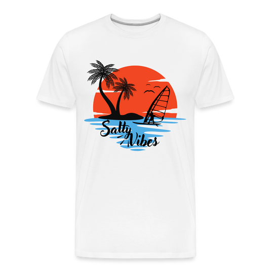 Männer Premium Bio T-Shirt -salty vibes- - Weiß