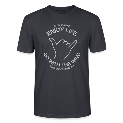 Unisex T-Shirt CRAFTER -enjoy life- - Dunkles Graublau