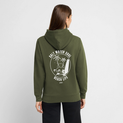 Unisex Bio-Hoodie CRUISER -salt water soul- - Khaki Grün