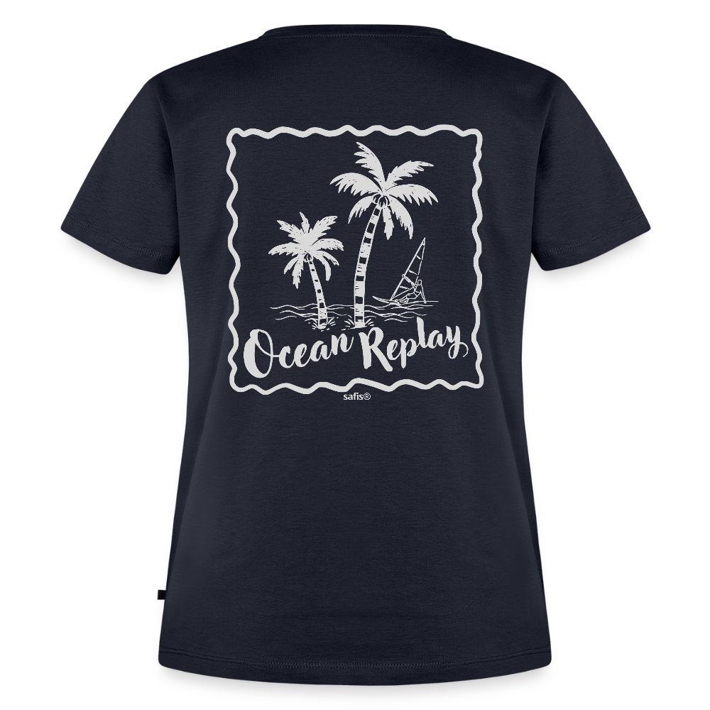 Frauen Premium T-Shirt -ocean replay- - Navy