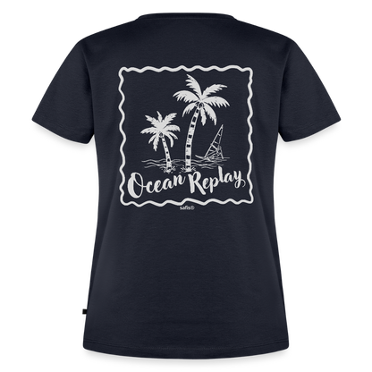 Frauen Premium T-Shirt -ocean replay- - Navy