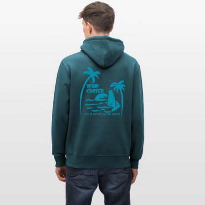 Unisex Bio-Hoodie CRUISER -wind chaser- - Dunkles Petrol