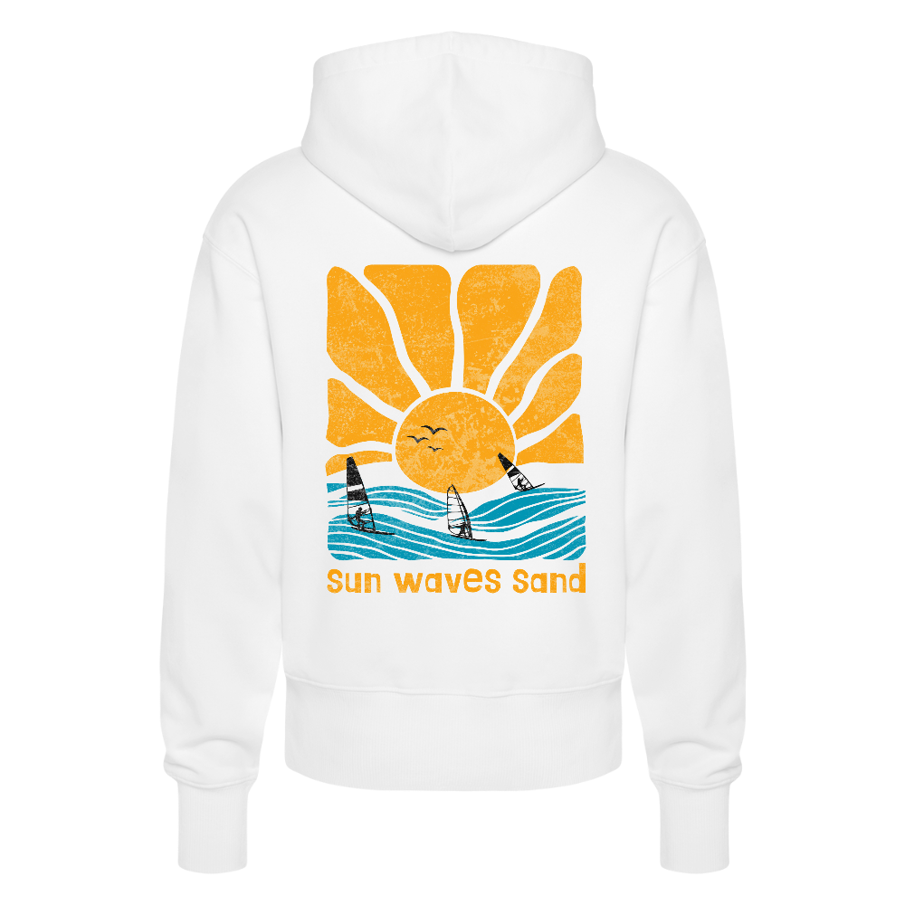 Unisex Relaxed Fit Bio-Hoodie -sunny waves- - Weiß