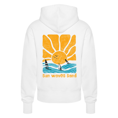 Unisex Relaxed Fit Bio-Hoodie -sunny waves- - Weiß