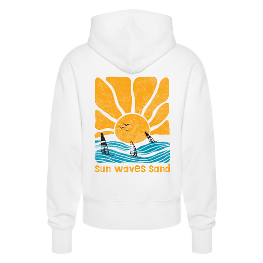 Unisex Relaxed Fit Bio-Hoodie -sunny waves- - Weiß