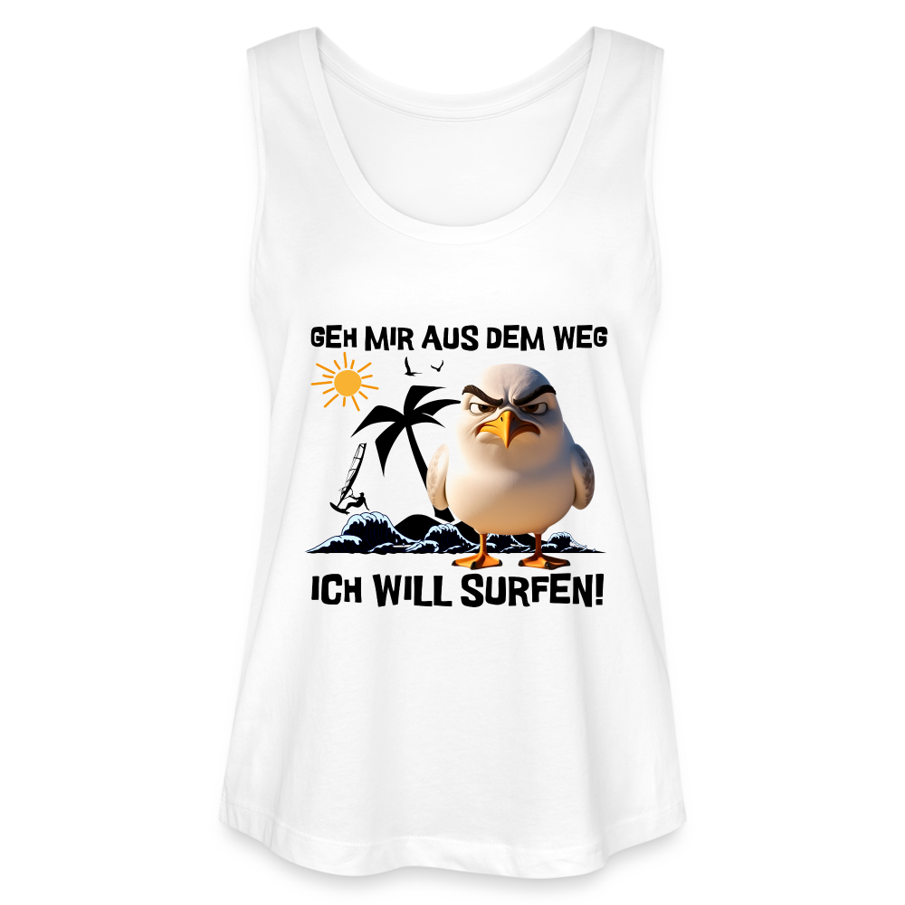 Frauen Bio Tank Top MINTER -ich will surfen- - Weiß