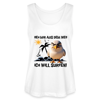 Frauen Bio Tank Top MINTER -ich will surfen- - Weiß