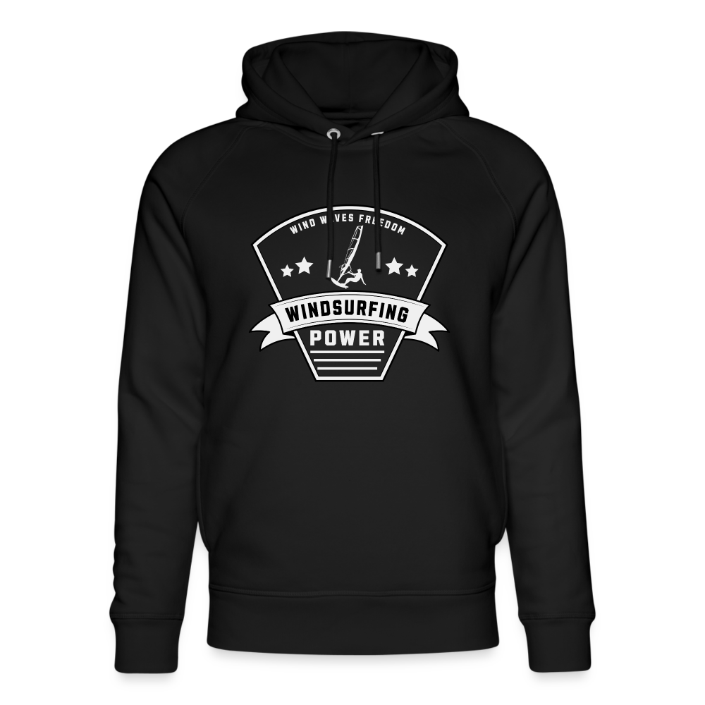 Unisex Bio-Hoodie -power- - Schwarz