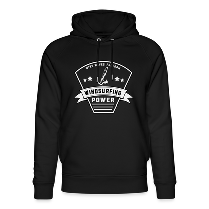 Unisex Bio-Hoodie -power- - Schwarz