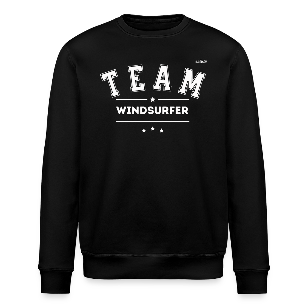 Unisex Bio-Sweatshirt ROLLER -Team Windsurfer- - Schwarz