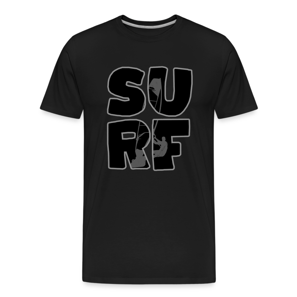 Männer Premium Bio T-Shirt -surf- - Schwarz