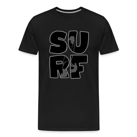 Männer Premium Bio T-Shirt -surf- - Schwarz