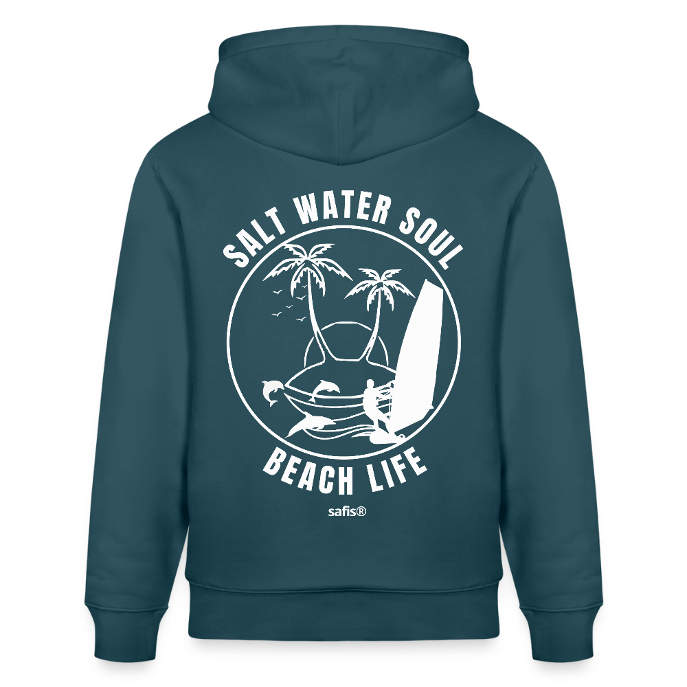 Unisex Bio-Hoodie CRUISER -salt water soul- - Dunkles Petrol