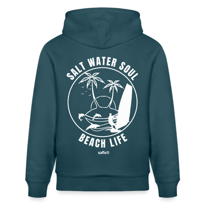 Unisex Bio-Hoodie CRUISER -salt water soul- - Dunkles Petrol