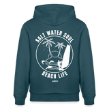 Unisex Bio-Hoodie CRUISER -salt water soul- - Dunkles Petrol