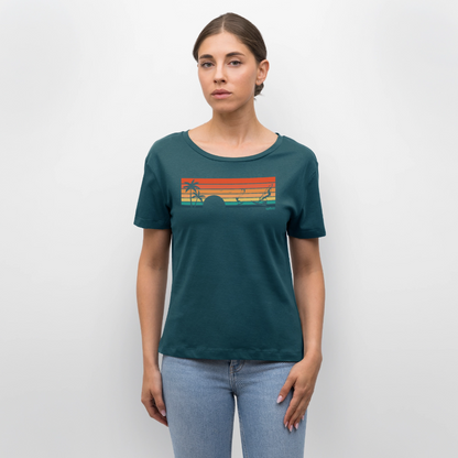 -sunset- Stanley/Stella Relaxed Rundhals Frauen Bio-T-Shirt SERENA - Dunkles Petrol