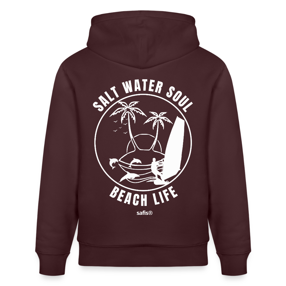 Unisex Bio-Hoodie CRUISER -salt water soul- - Maroon