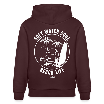 Unisex Bio-Hoodie CRUISER -salt water soul- - Maroon