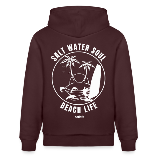 Unisex Bio-Hoodie CRUISER -salt water soul- - Maroon