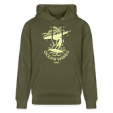 Unisex Bio-Hoodie CRUISER -ocean wings- - Khaki Grün