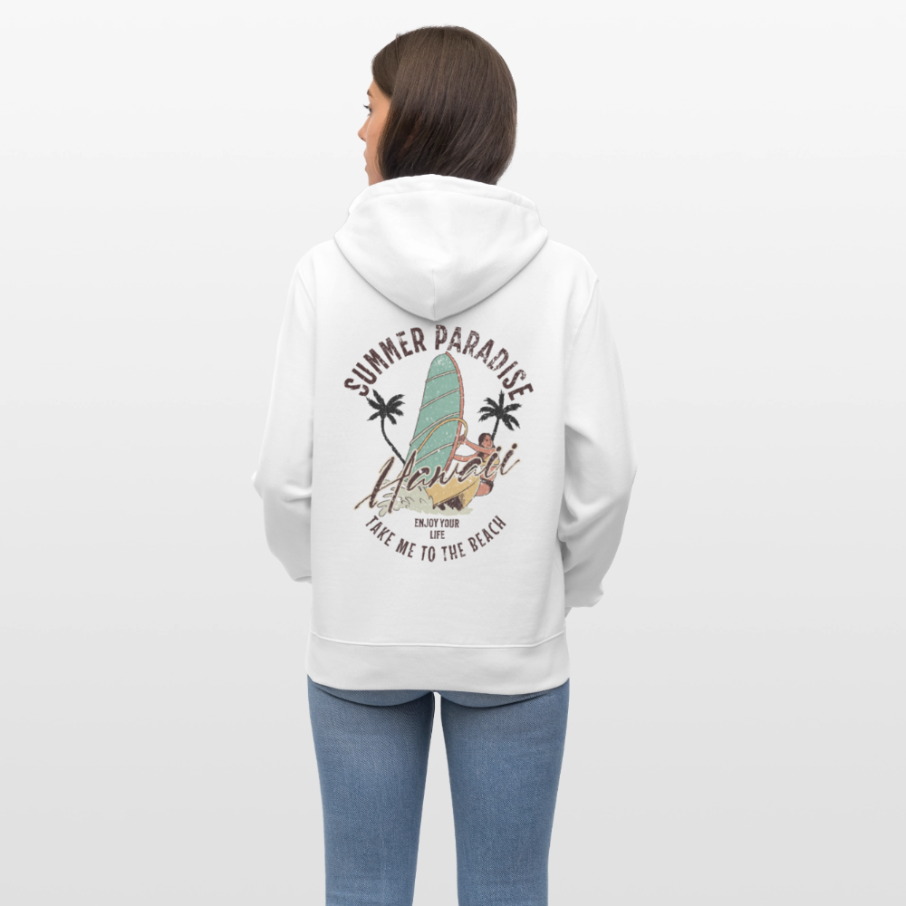 Unisex Bio-Hoodie CRUISER -enjoy life- - Weiß