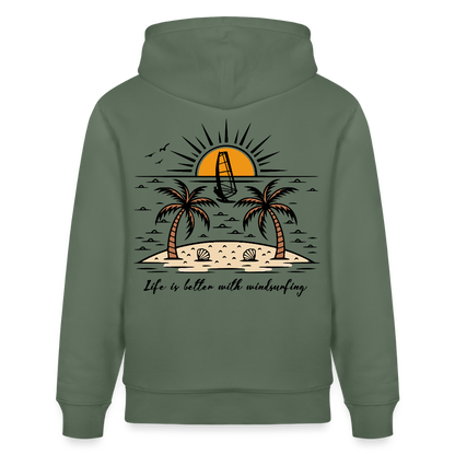 Unisex Bio-Hoodie CRUISER -better life- - Tanngrün