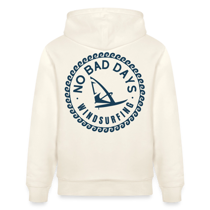 safis Windsurf Shirt | Unisex Bio-Hoodie CRUISER -no bad days- - Naturweiß 